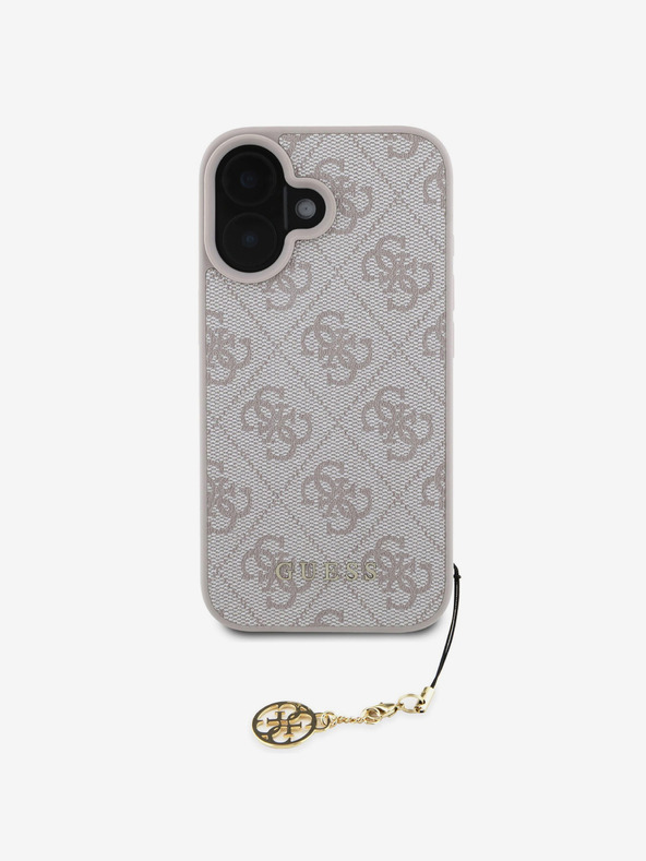 Guess Stražnja maska ​​Guess 4G Charm za iPhone 16 Tone on Tone Pink