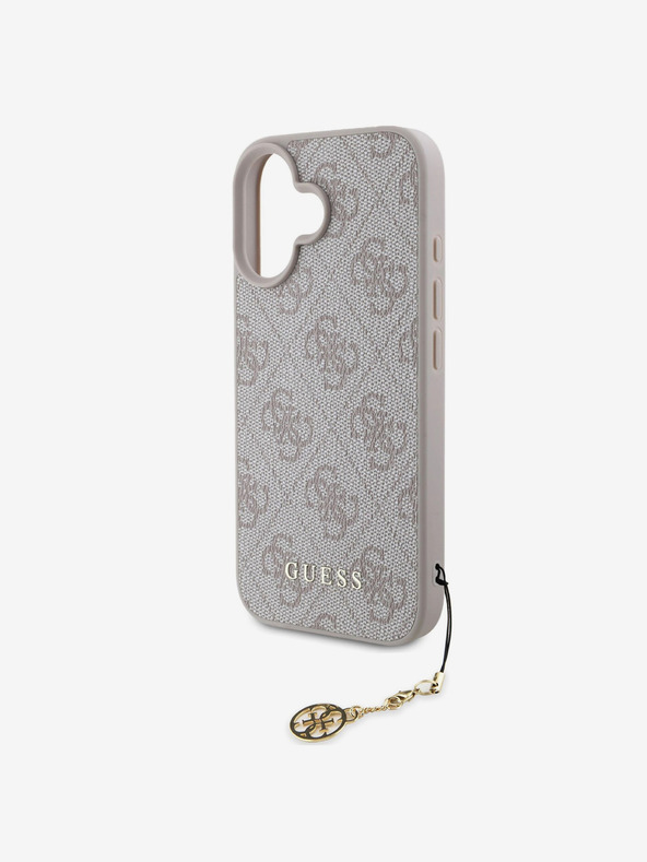 Guess Stražnja maska ​​Guess 4G Charm za iPhone 16 Tone on Tone Pink