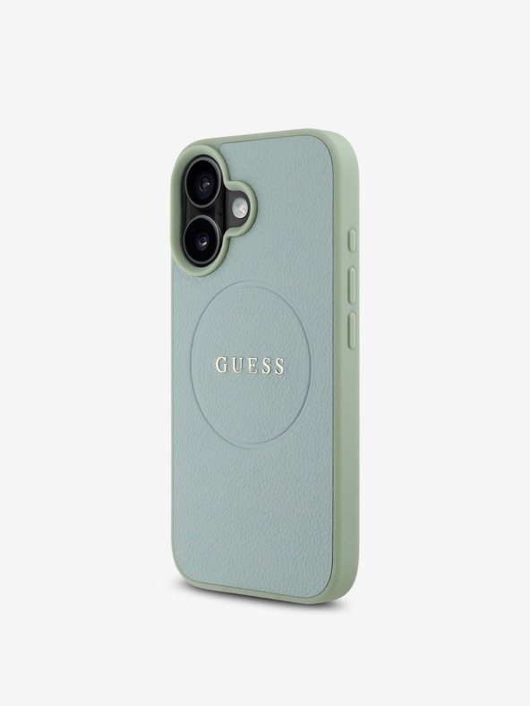 Guess Guess PU Grained Classic Logo MagSafe stražnja maska ​​za iPhone 16 zelena