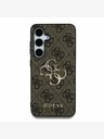 Guess Stražnja maska ​​Guess PU 4G s metalnim logotipom za Samsung Galaxy S25+ smeđa