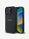 Guess Guess PU Grained Classic Logo MagSafe stražnja maska ​​za iPhone 16 Pro crna