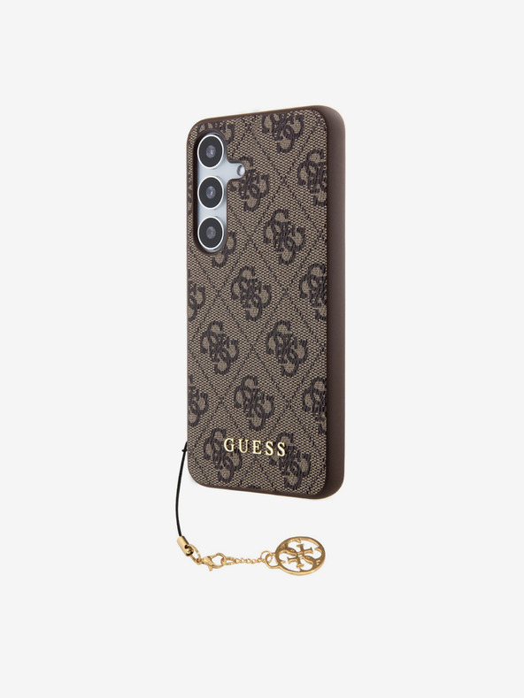 Guess Stražnja maska ​​Guess 4G Charm za Samsung Galaxy S24 smeđa