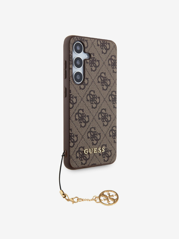 Guess Stražnja maska ​​Guess 4G Charm za Samsung Galaxy S24 smeđa