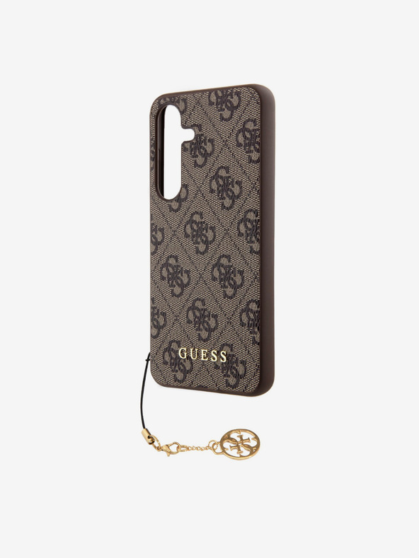 Guess Stražnja maska ​​Guess 4G Charm za Samsung Galaxy S24 smeđa