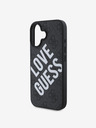 Guess Guess PU kožna 4G Big Love Logo MagSafe stražnja maska ​​za iPhone 16 crna