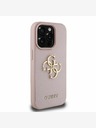 Guess Stražnja maska ​​Guess PU Grained 4G Metal Logo za iPhone 15 Pro Max Pink