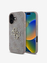 Guess Stražnja maska ​​Guess PU 4G s metalnim logotipom za iPhone 16 Plus, ružičasta