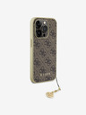 Guess Stražnja maska ​​Guess 4G Charm za iPhone 15 Pro smeđa