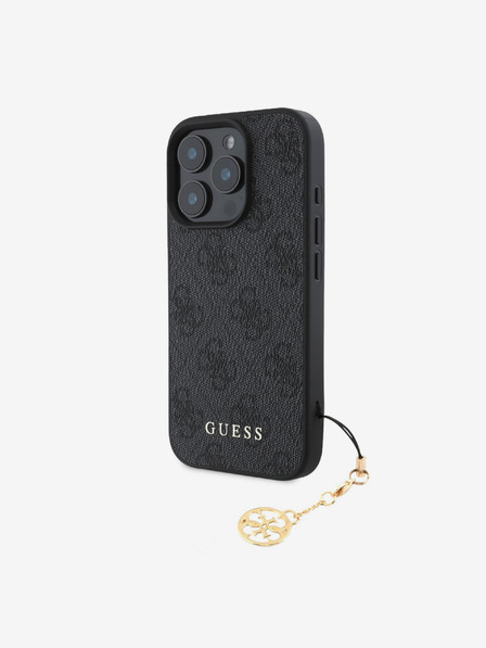 Guess Stražnja maska ​​Guess 4G Charm za iPhone 16 Pro Max Tone on Tone Gray