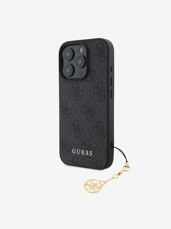 Guess Stražnja maska ​​Guess 4G Charm za iPhone 16 Pro Max Tone on Tone Gray
