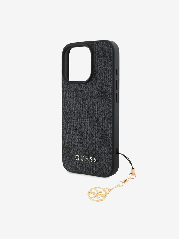 Guess Stražnja maska ​​Guess 4G Charm za iPhone 16 Pro Max Tone on Tone Gray