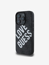 Guess Guess PU kožna 4G Big Love Logo MagSafe stražnja maska ​​za iPhone 16 Pro Max crna