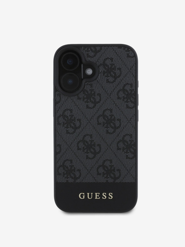 Guess Stražnja maska ​​Guess PU 4G Stripe za iPhone 16 siva