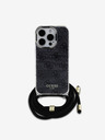 Guess Guess IML 4G stražnja maska ​​s remenom preko ramena za iPhone 16 Pro crna