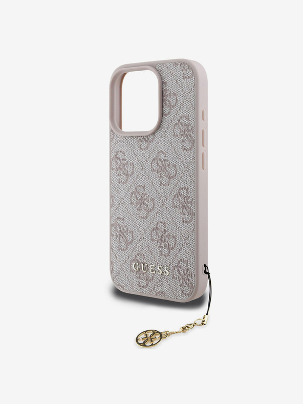 Guess Stražnja maska ​​Guess 4G Charm za iPhone 16 Pro Max Tone on Tone Pink
