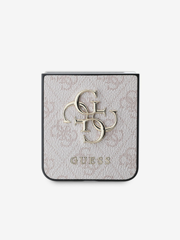 Guess PU 4G Metal Logo Zadní Kryt pro Samsung Galaxy Z Flip 6 Pink Etui za telefon