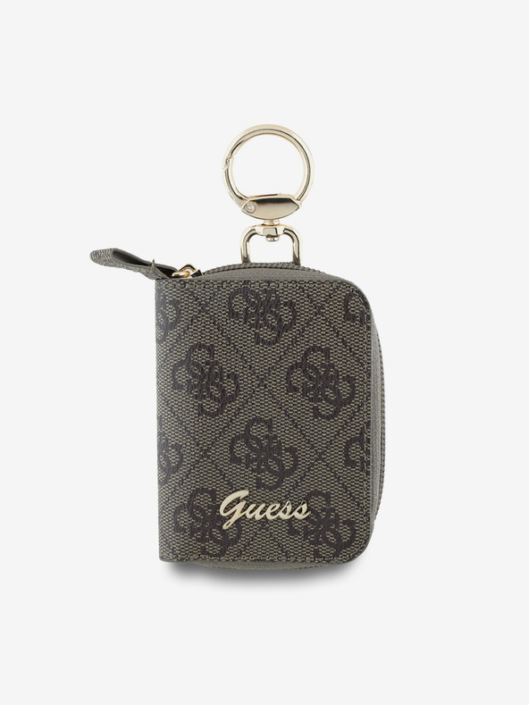 Guess Guess PU 4G Script Logo Keychain Brown