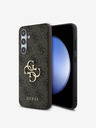 Guess Stražnja maska ​​Guess PU 4G s metalnim logotipom za Samsung Galaxy S24 FE smeđa