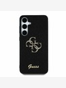Guess Stražnja maska ​​Guess PU s fiksnim svjetlucavim 4G metalnim logotipom za Samsung Galaxy S25+ crna