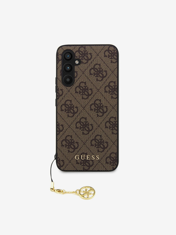 Guess 4G Charm Zadní Kryt pro Samsung Galaxy S23 FE Brown Etui za telefon