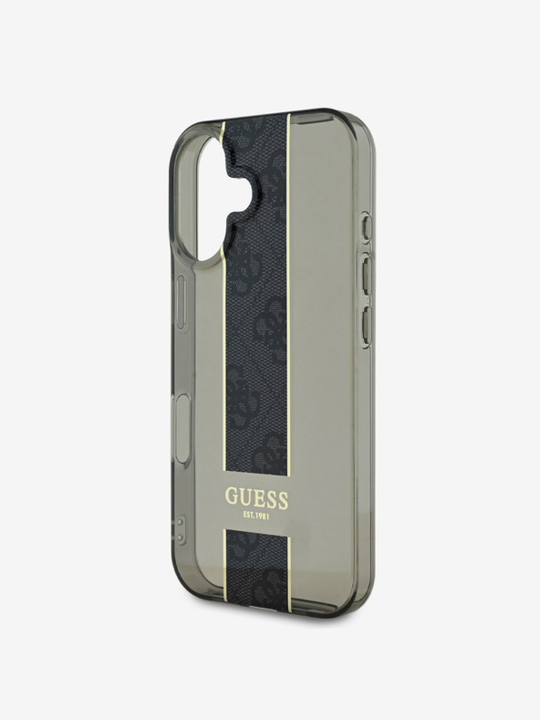 Guess Stražnja maska ​​Guess IML Middle 4G Stripe za iPhone 16 crna