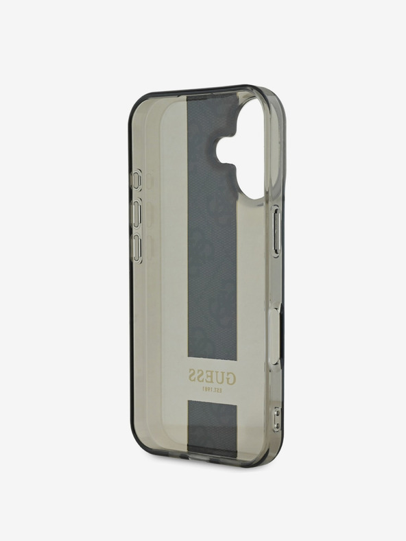 Guess Stražnja maska ​​Guess IML Middle 4G Stripe za iPhone 16 crna