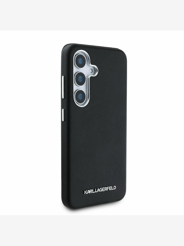 Karl Lagerfeld Karl Lagerfeld PU Saffiano metalni logotip i stražnja maska ​​s okvirom za Samsung Galaxy S25+ crna