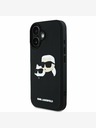 Karl Lagerfeld Karl Lagerfeld 3D gumena stražnja maska ​​s dvostrukom glavom za iPhone 16 crna