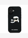 Karl Lagerfeld Karl Lagerfeld 3D gumena stražnja maska ​​s dvostrukom glavom za iPhone 16 crna