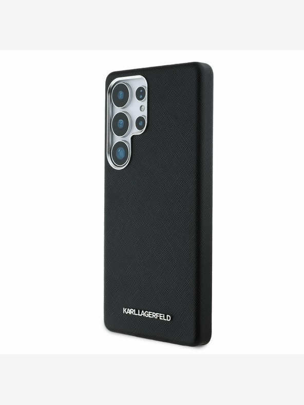 Karl Lagerfeld Karl Lagerfeld PU Saffiano metalni logotip i stražnja maska ​​s okvirom za Samsung Galaxy S25 Ultra Black