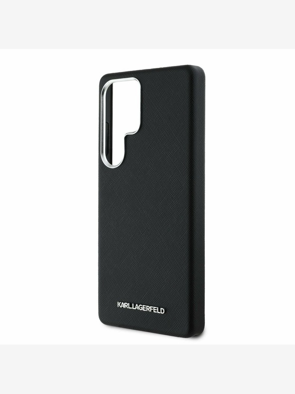 Karl Lagerfeld Karl Lagerfeld PU Saffiano metalni logotip i stražnja maska ​​s okvirom za Samsung Galaxy S25 Ultra Black