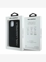 Karl Lagerfeld Stražnja maska ​​Karl Lagerfeld 3D gumeni svjetlucavi logotip za iPhone 15 crna