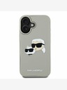 Karl Lagerfeld Karl Lagerfeld 3D gumena stražnja maska ​​s dvostrukom glavom za iPhone 16 bež