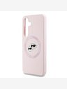 Karl Lagerfeld Karl Lagerfeld Liquid Silicone K&CH Heads MagSafe stražnja maska ​​za Samsung Galaxy S25+ Pink