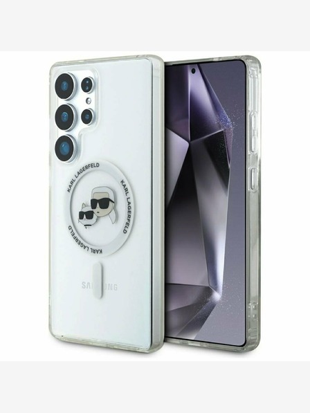 Karl Lagerfeld Karl Lagerfeld IML K&CH Heads MagSafe stražnja maska ​​za Samsung Galaxy S25 ultra prozirna