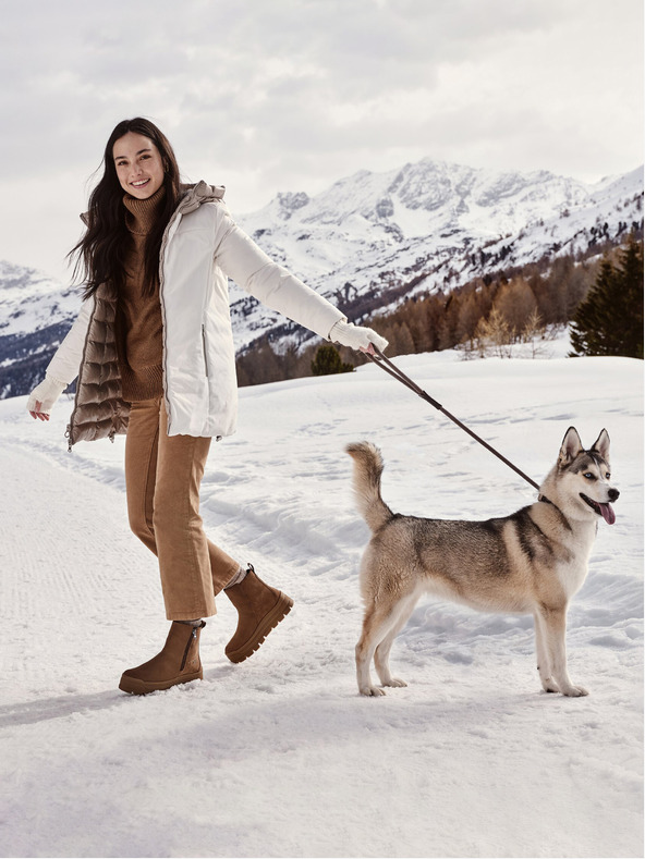 Geox Ženske smeđe gležnjače Geox Spherica Ec7.1 Abx