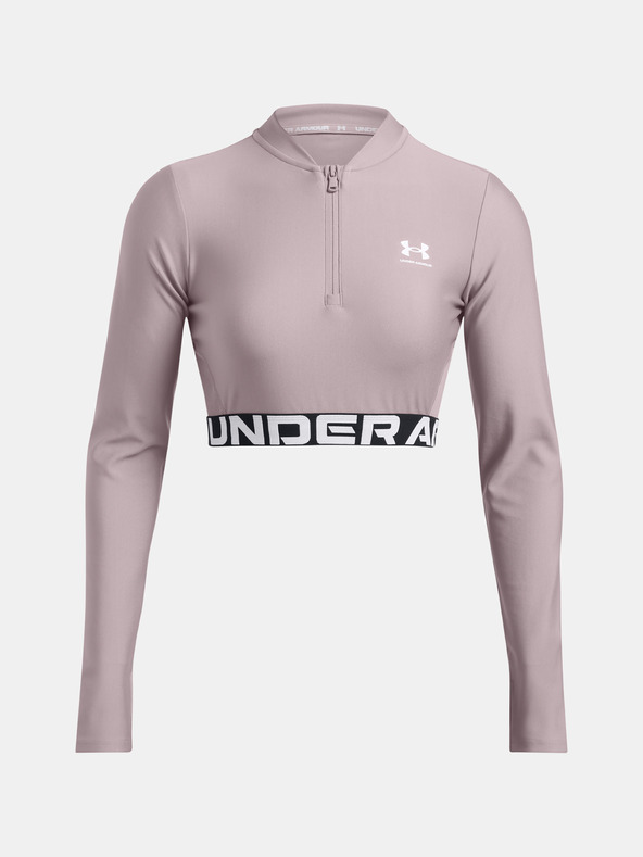 Under Armour Ženska majica kratkih rukava Under Armour HeatGear Rib 1/4 Zip LS