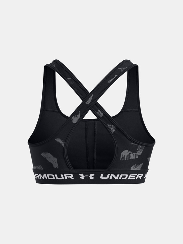 Under Armour Ženski Under Armour grudnjak srednjeg printa Crossback-BLK