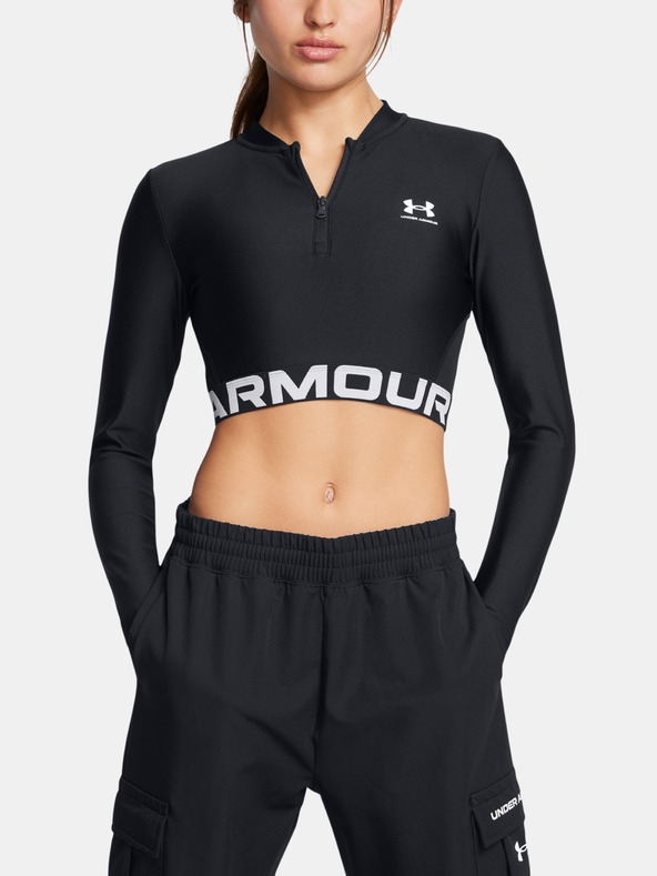 Under Armour Ženska majica kratkih rukava Under Armour HeatGear Rib 1/4 Zip LS