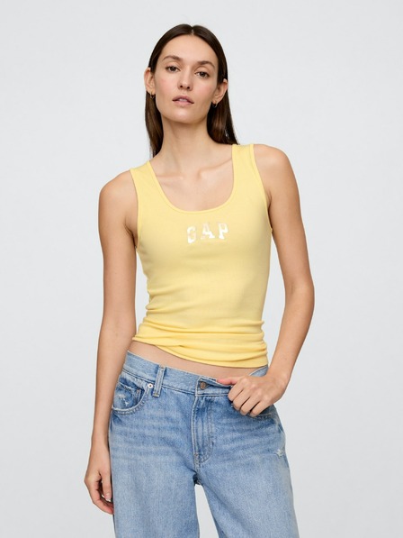 GAP Rebrasta majica bez rukava s logom GAP
