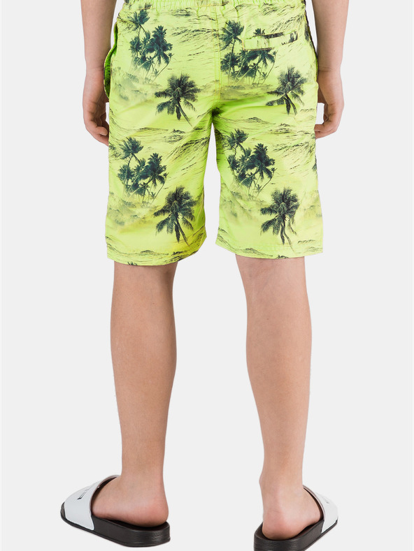 Sam 73 Žuto-zeleni dječački kupaći kostim s uzorkom SAM 73