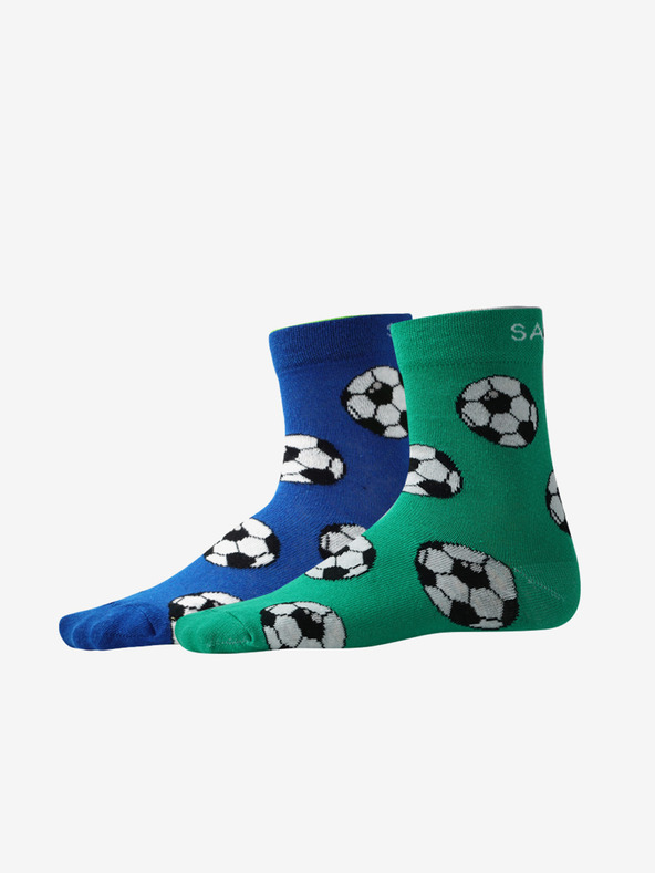 Sam 73 Set od dva para čarapa s uzorkom u plavoj i zelenoj boji SAM 73 Unupo