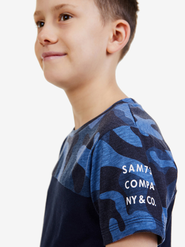 Sam 73 Tamnoplava dječačka majica s uzorkom SAM 73 Moses