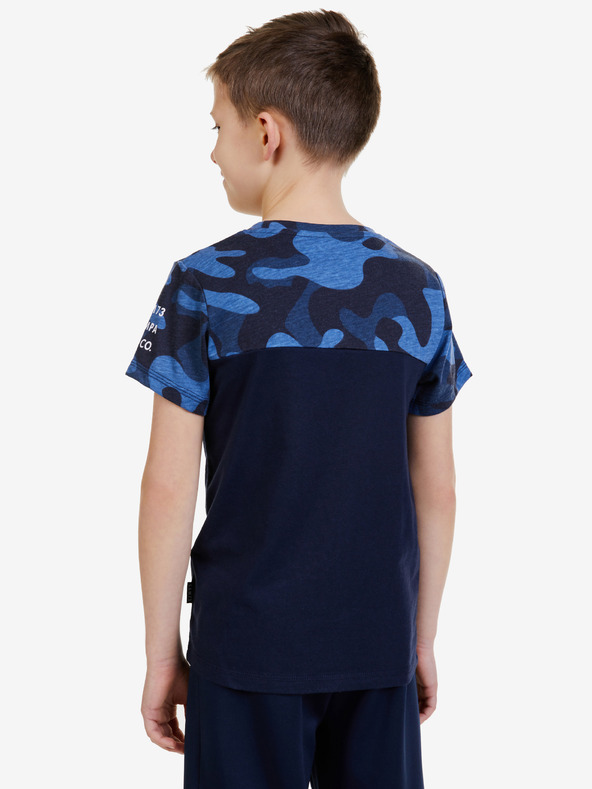 Sam 73 Tamnoplava dječačka majica s uzorkom SAM 73 Moses