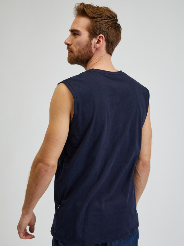 Sam 73 Tamno plava muška majica s natpisom SAM 73 Edgar