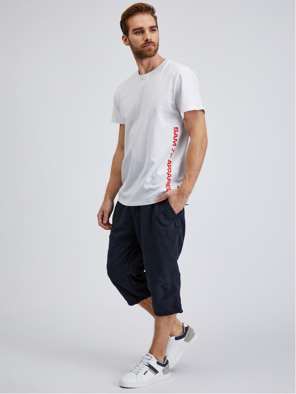 Sam 73 Bijela muška majica s natpisom SAM 73 Vincent