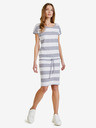 Sam 73 Bijelo-siva ženska kratka haljina na pruge SAM 73 Matilda
