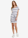 Sam 73 Bijelo-siva ženska kratka haljina na pruge SAM 73 Matilda