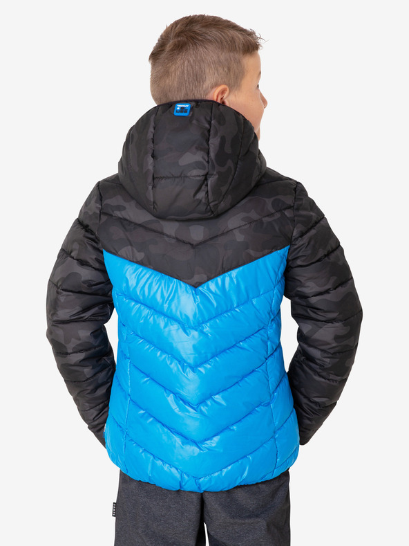 Sam 73 Crno-plava dječačka prošivena jakna s kapuljačom SAM 73 Jerry