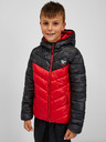 Sam 73 Crno-crvena dječačka prošivena jakna s kapuljačom SAM 73 Jerry